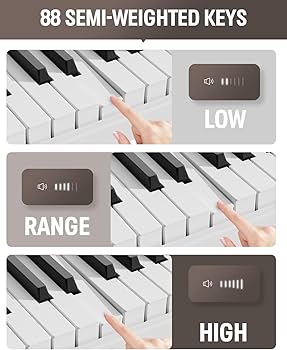 Amazon.com: Finger Dance Folding Piano Keyboard 88 Keys, Portable