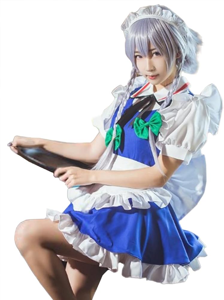 Amazon.co.jp: [milky time] ウィッグ付き 十六夜咲夜 コスプレ 東方