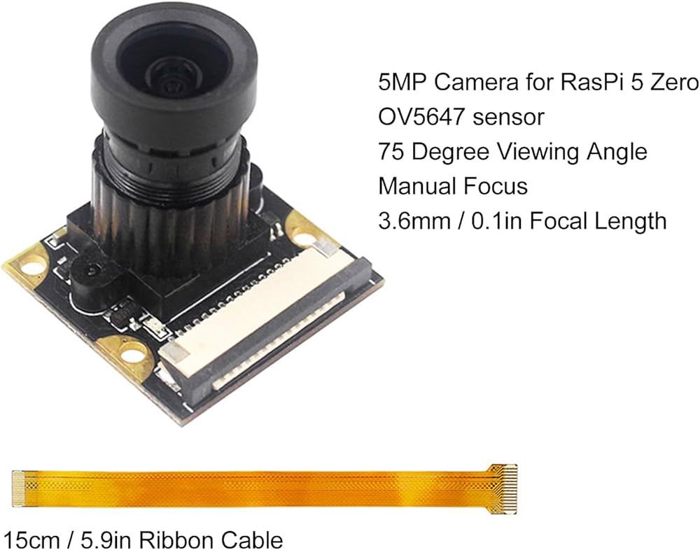 Amazon.co.jp: RasPi 5 Zero用5MPカメラモジュール、1080P HD OV5647