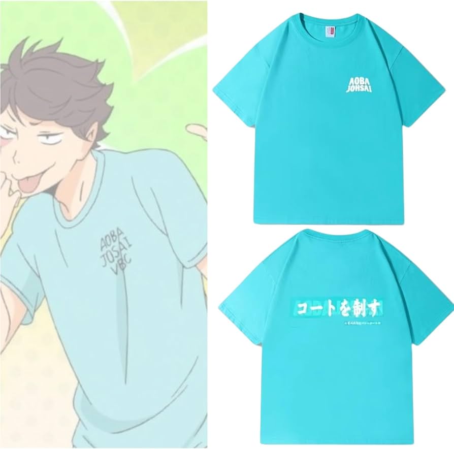 Amazon.co.jp: ハイキュー!! 周辺Tシャツ 青葉城西高校 半袖 及川徹