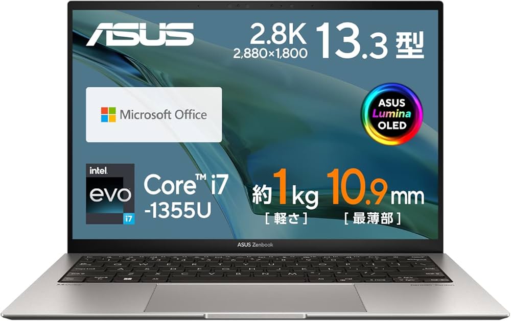 Amazon.co.jp: ASUS ノートパソコン Zenbook S 13 OLED MS Office搭載