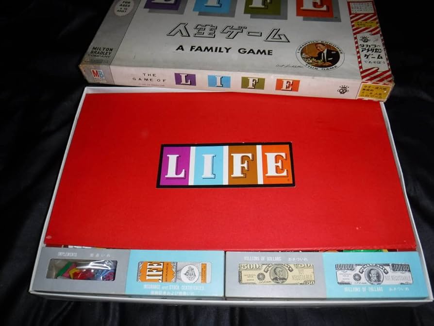 Amazon | 昭和1960年代 逸品 旧初代黒盤人生ゲーム 貧乏農場 当時物