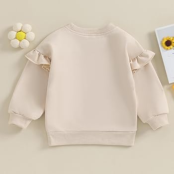 Amazon.com: SAYOO Newborn Baby Girl Oversized Sweatshirt Ruffle