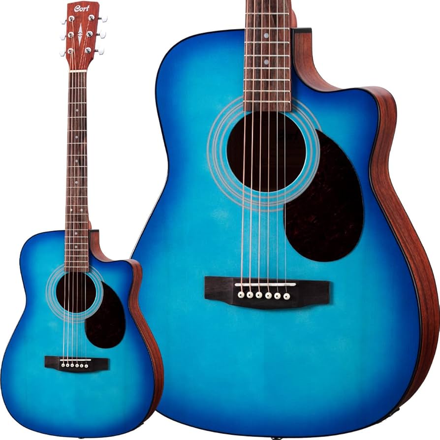 Amazon | Cort CAG-1FC Earth Blue エレアコ アコースティックギター