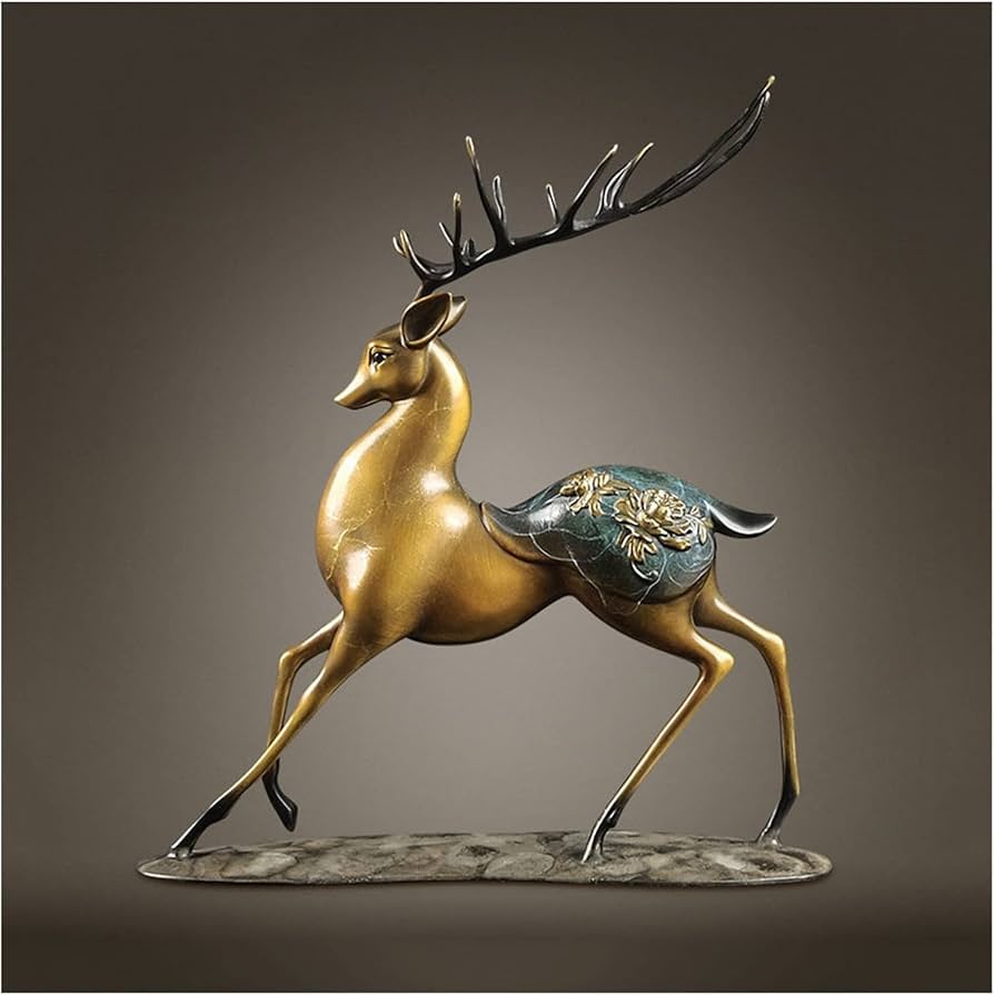 Amazon.co.jp: デスクトップの装飾 真鍮製の鹿の装飾品シカ鹿の工芸品