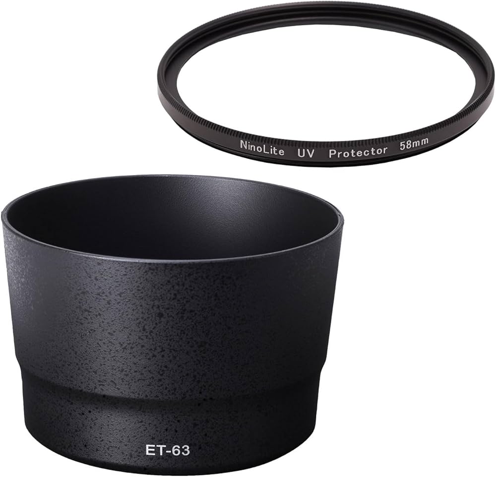 Amazon | NinoLite ET-63 レンズフード & UVフィルター58mm の2点