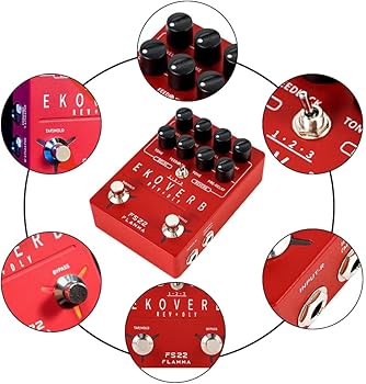 Amazon | FLAMMA FS22ディレイとリバーブギターエフェクトペダルタップ