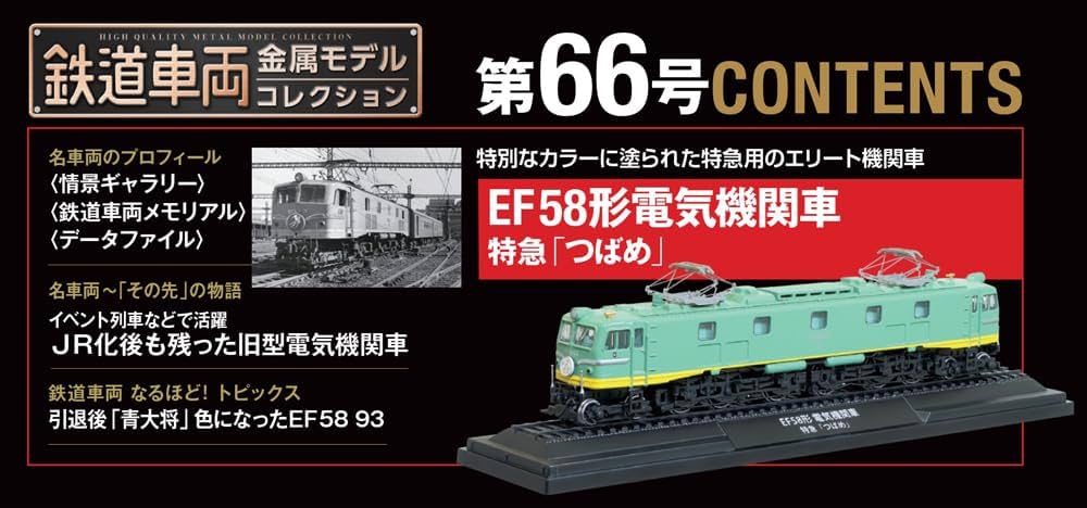鉄道車両 金属モデルコレクション 第66号(EF58形 電気機関車 特急