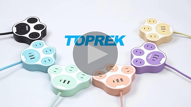 Amazon.co.jp: TOPREK 猫の足型 電源タップ ピンク USB コンセント
