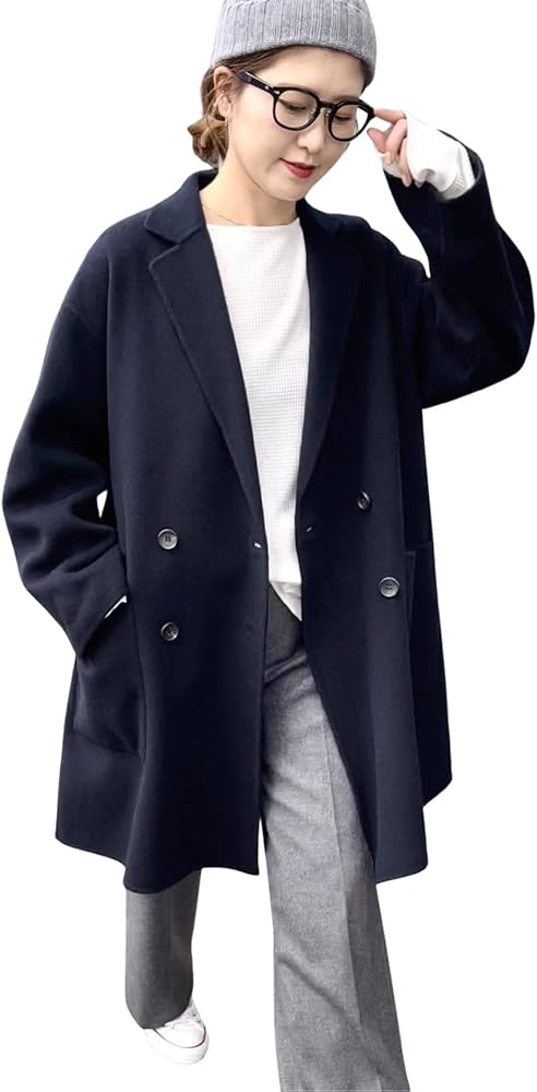 Amazon | [スピック アンド スパン] W/Nyダブルブレストリバーコート