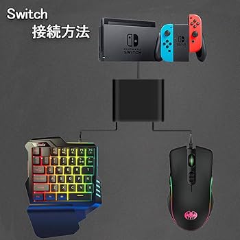 Amazon.co.jp: 片手キーボード マウス コンバーター セット switch対応