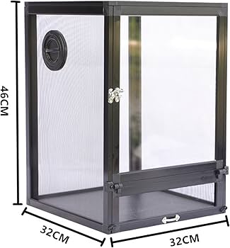 Amazon | 新しい爬虫類 ケージ、通気性 カメレオン繁殖メッシュケージ
