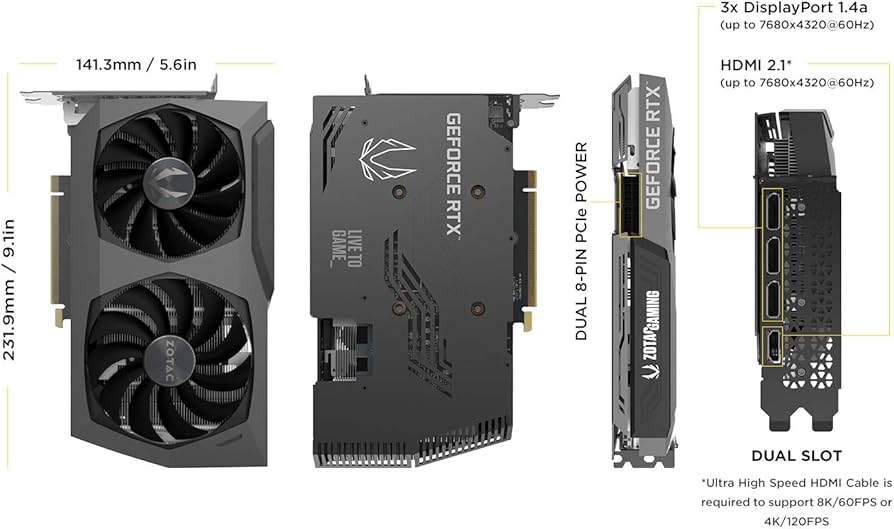 Amazon.com: ZOTAC Gaming GeForce RTX 3070 Twin Edge OC 8GB GDDR6