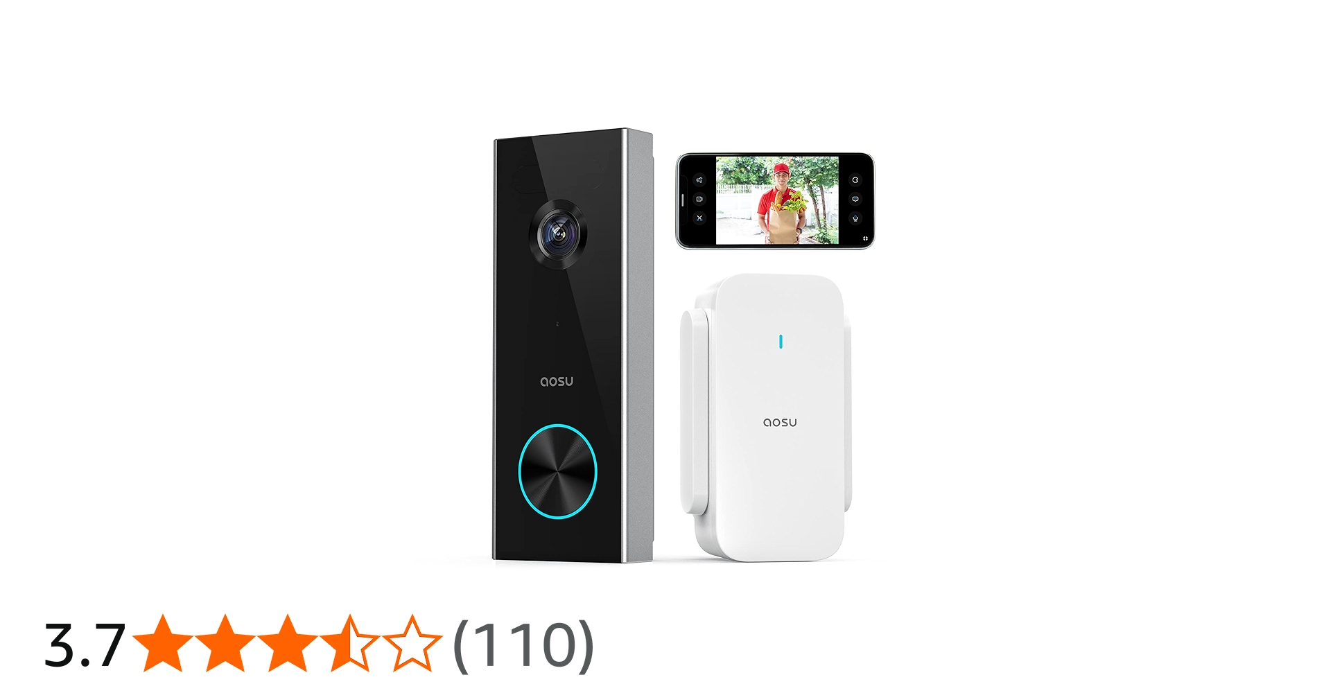 Amazon.co.jp: 【AOSU 2K インターホン ワイヤレス カメラ付き 外出先