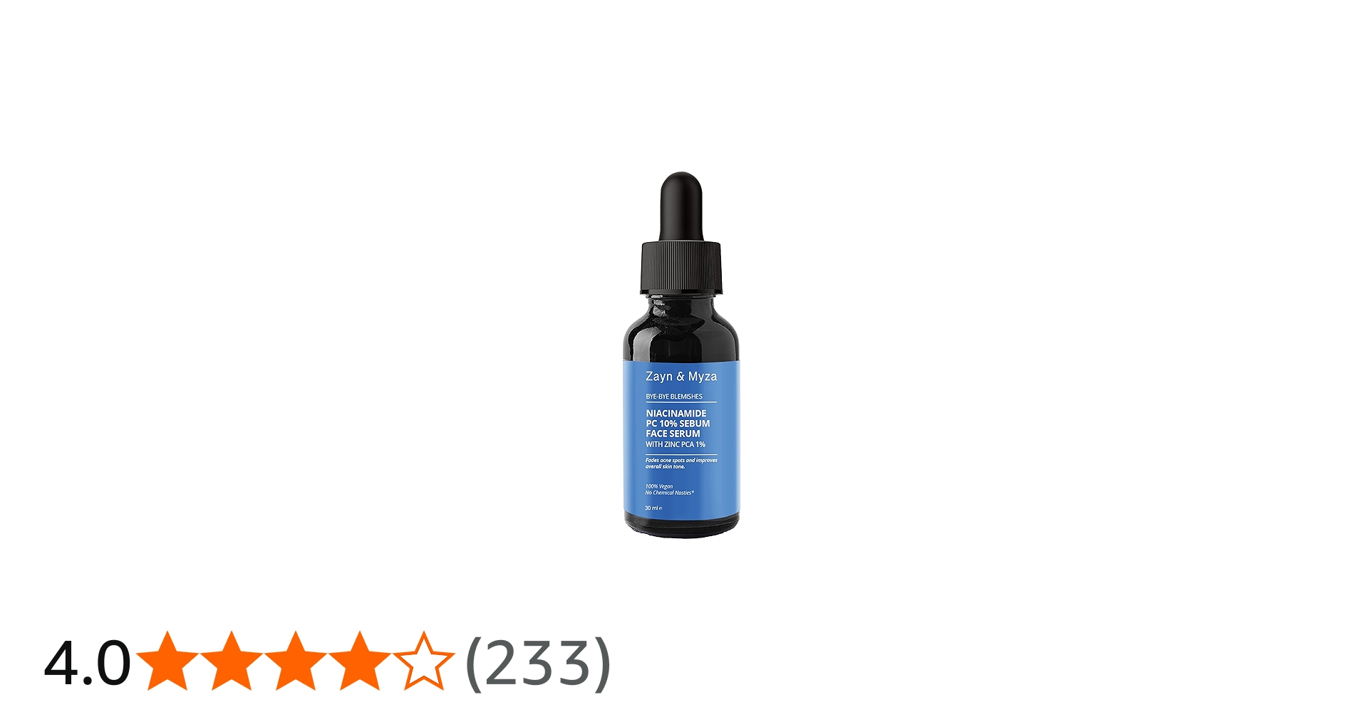 ZM Niacinamide Serum - for all skin types- Reduces Blemish Scars