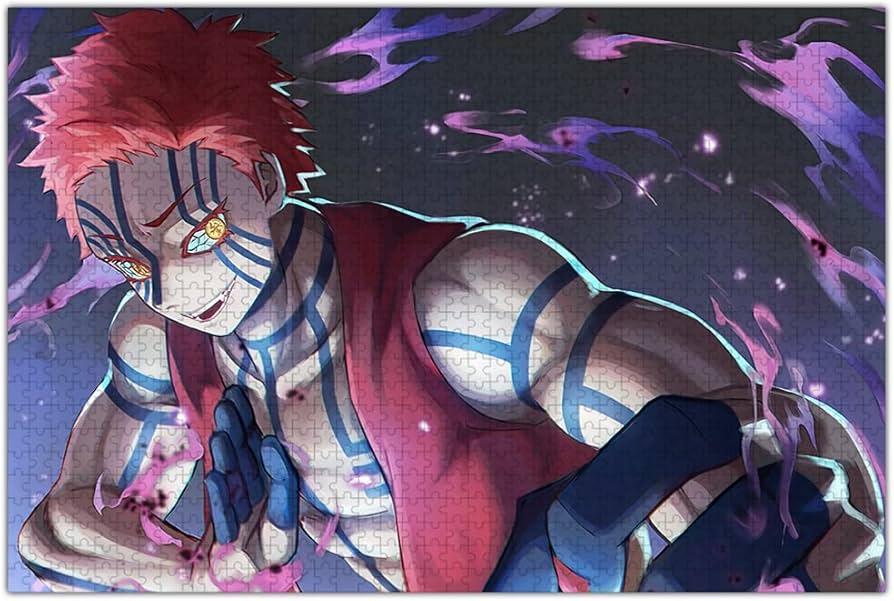 鬼滅の刃 猗窩座 ジグソーパズル 1000ピース 完成図付き Amazon | 鬼滅