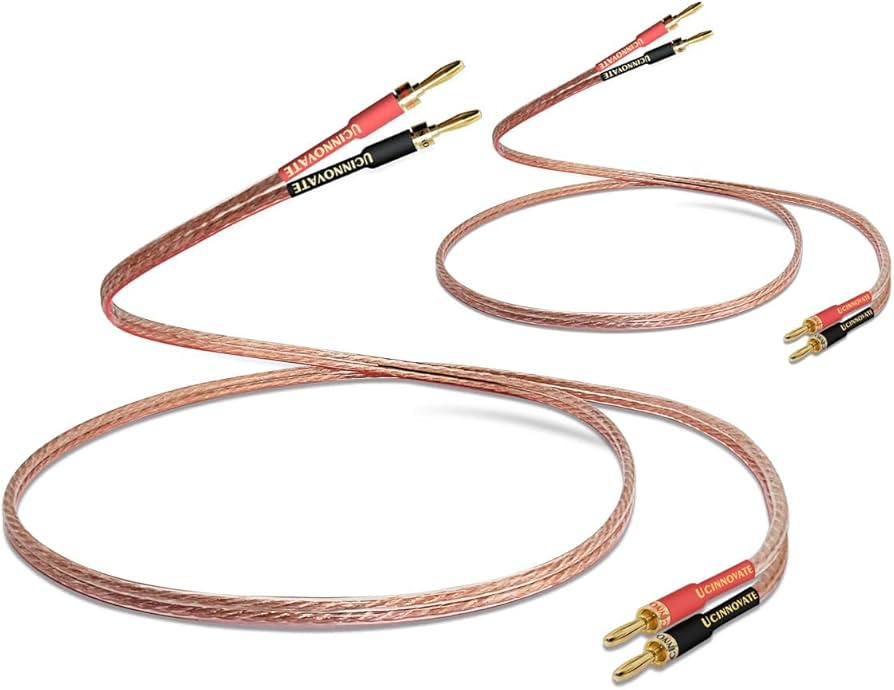 Amazon | 【UCINNOVATE】無酸素純銅線 スピーカーケーブル バナナ