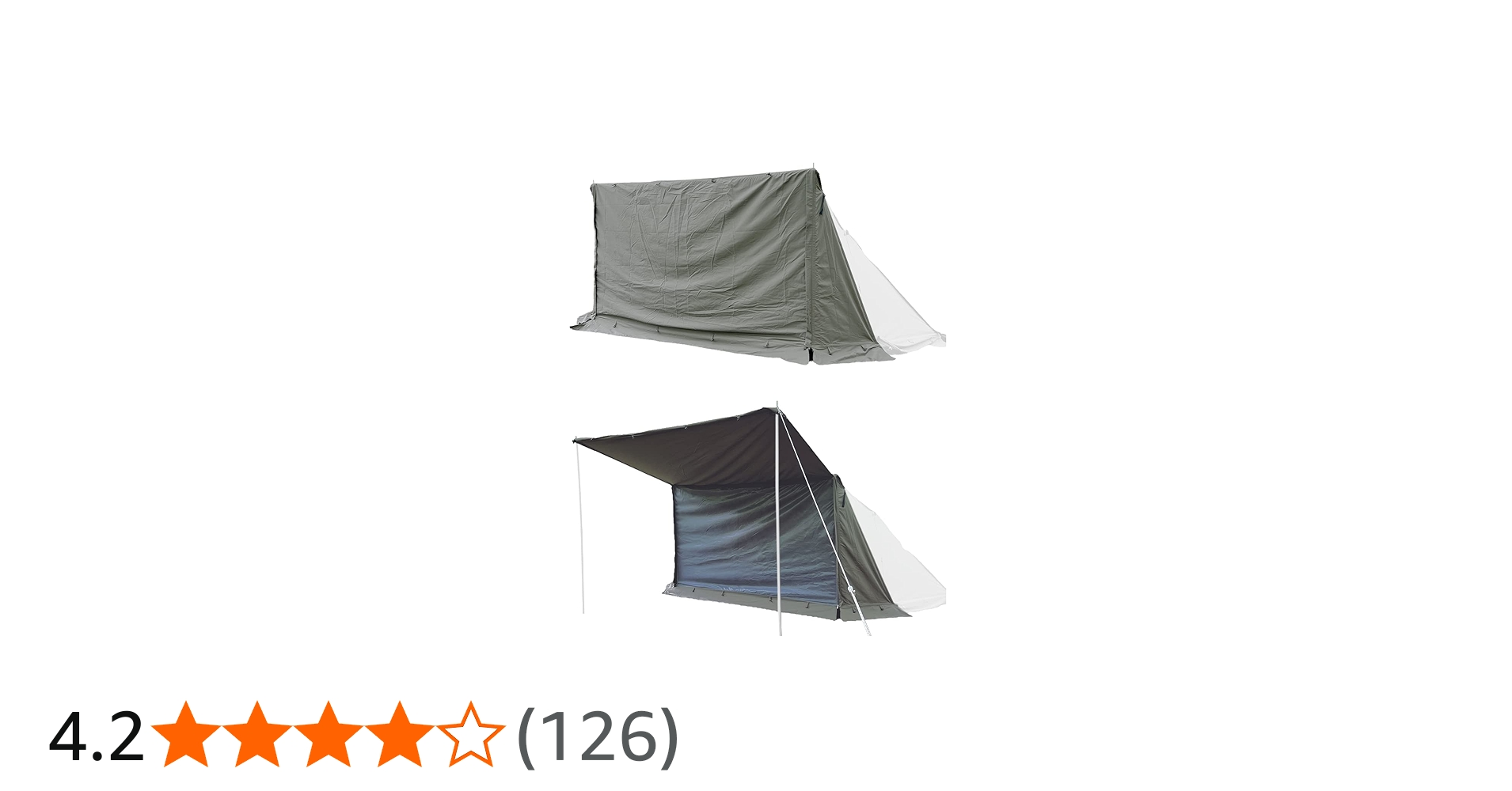 Amazon | FUTUREFOX メッシュインナー付き パップテント用 前幕 BUNDOK