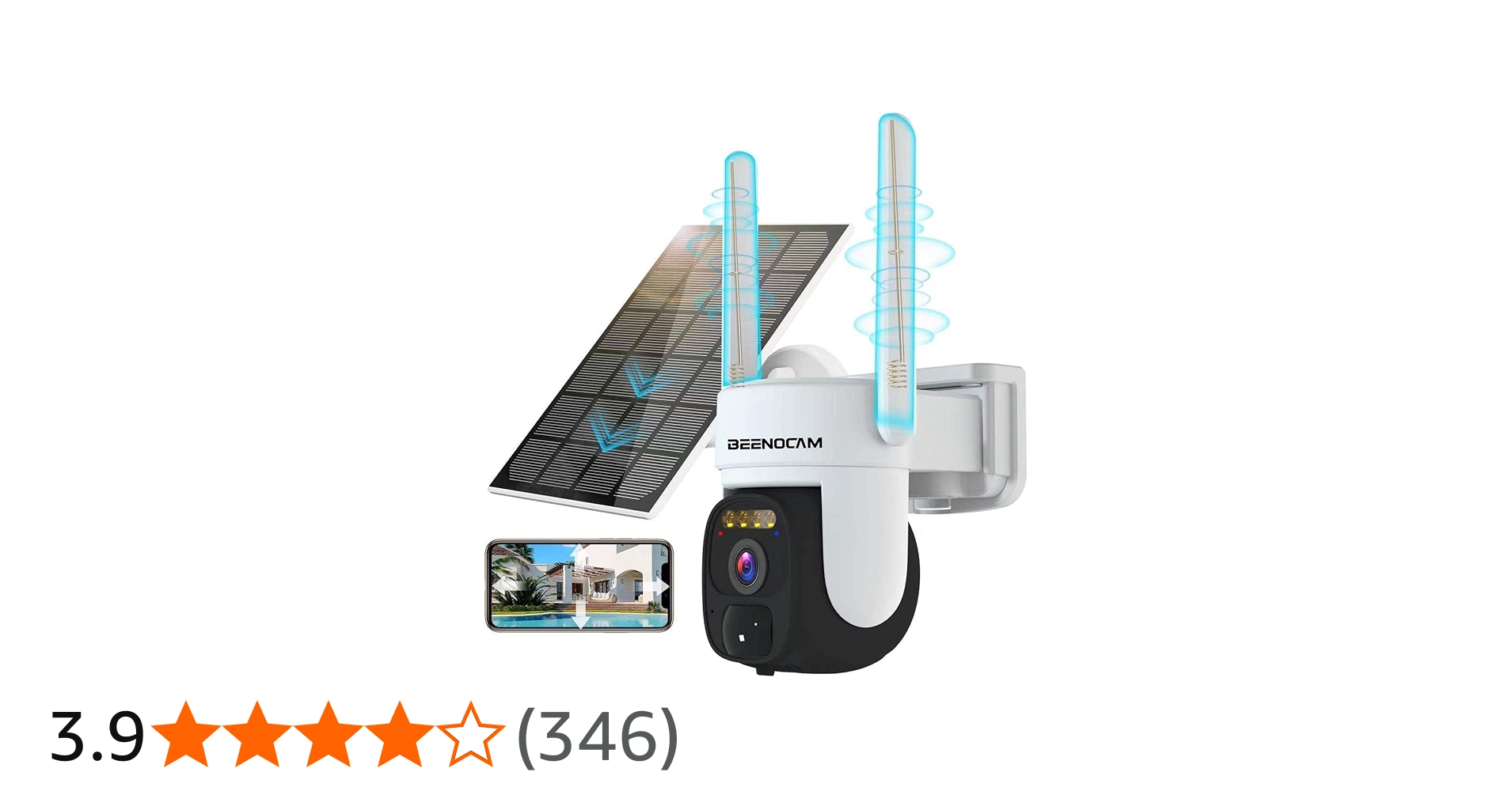 Amazon.co.jp: BEENOCAM 防犯カメラ ワイヤレス 屋外 ソーラー 自動