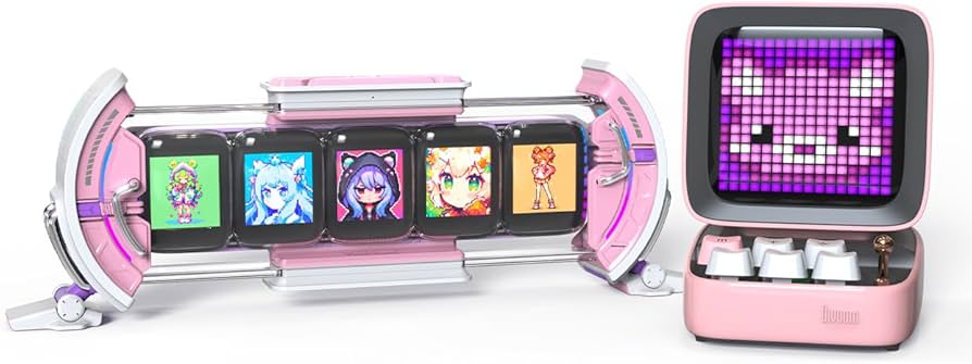 Amazon.com: Divoom Ditoo Pink+Times Gate Pink - Cute Pixel Display