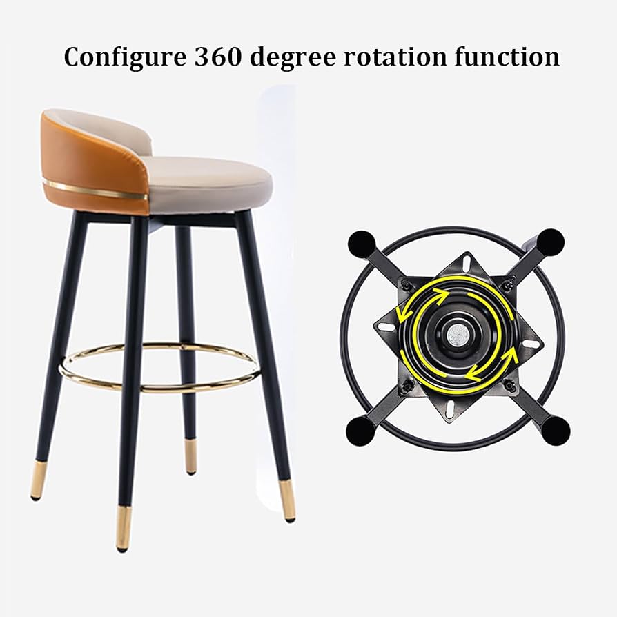 Amazon｜バーカウンター・チェア 回転バーチェア3脚セット、背もたれ