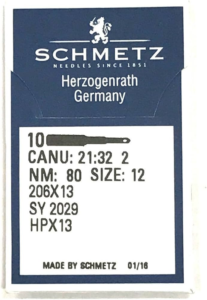 Amazon.com: 10 Pk. Schmetz 206X13 HPX13 Size 12 Flat Shank Needles