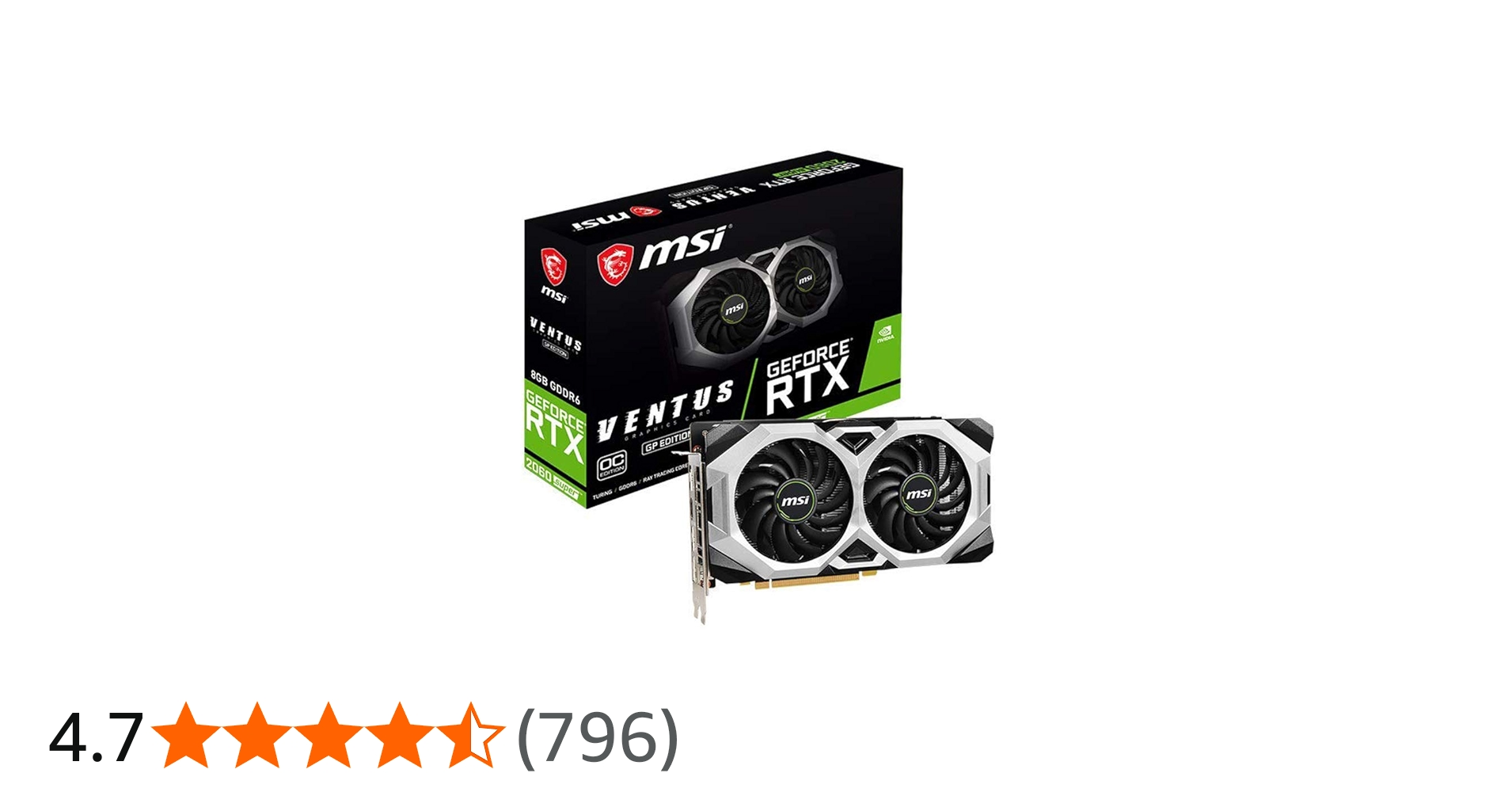 Amazon | MSI GeForce RTX 2060 SUPER VENTUS XS J OC | MSI