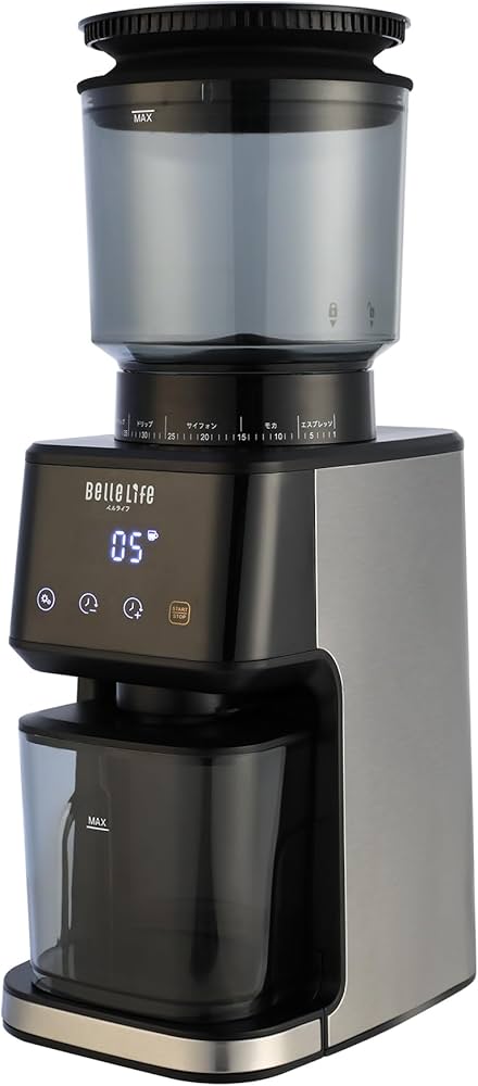 Amazon | BelleLife 電動コーヒーミル コーヒーグラインダー コーン式