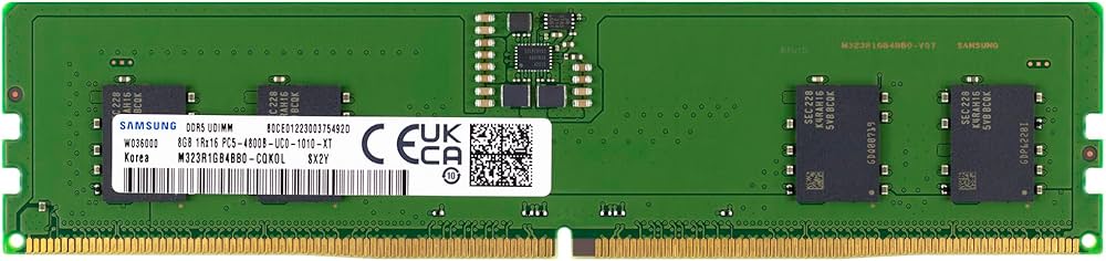 Samsung Memory Module 8 Gb 1 X 8 Gb Ddr5 4800 MHz, M323R1GB4BB0