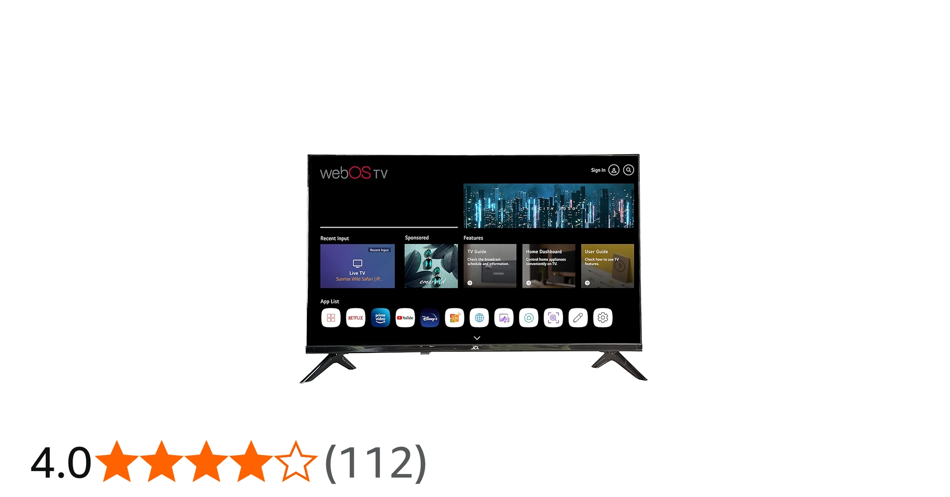 JCL JCL32RWHD Smart TV 32