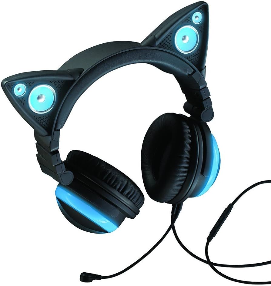 Amazon.co.jp: LED付き 高機能 ネコ耳ヘッドフォン 『AXENT WEAR』 Cat