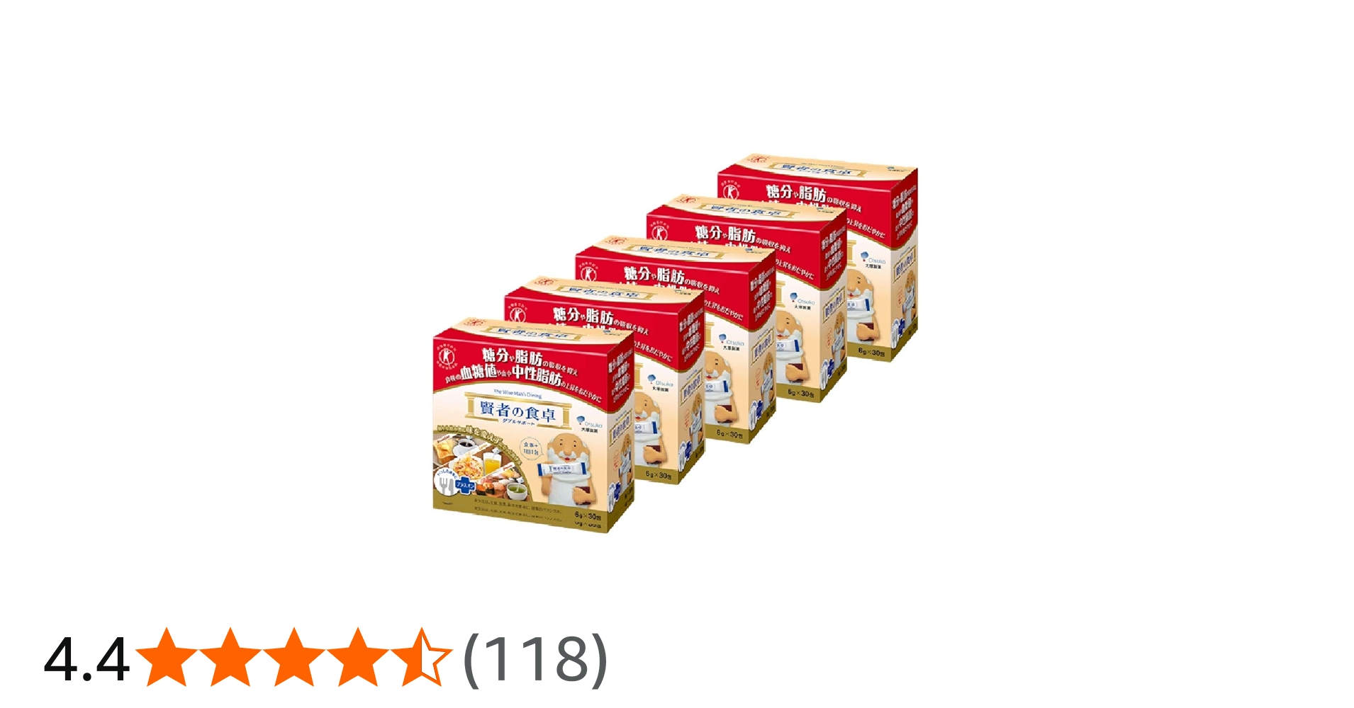 Amazon | 大塚製薬 賢者の食卓 ダブルサポート 6g×30包×5箱 【特定保健