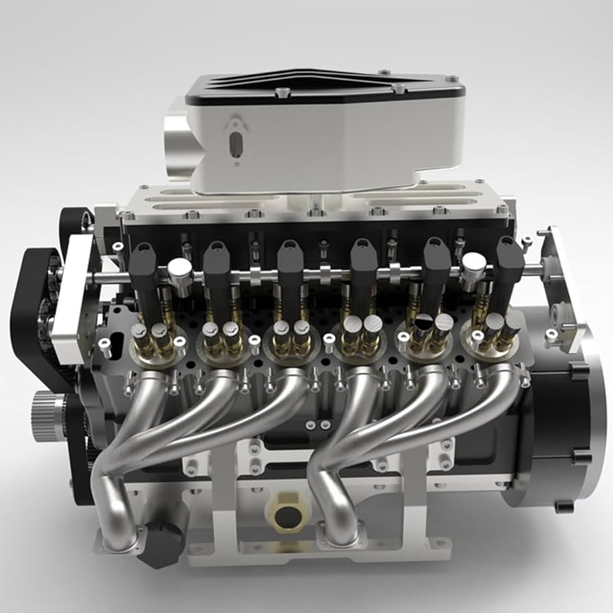 Amazon.com: ENGINEDIY GS-V12 Engine Model That Runs, DOHC 4-Stroke