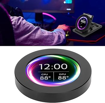 Amazon.co.jp: 2.1インチ円形LCD IPSスクリーン、ミニPC温度モニター