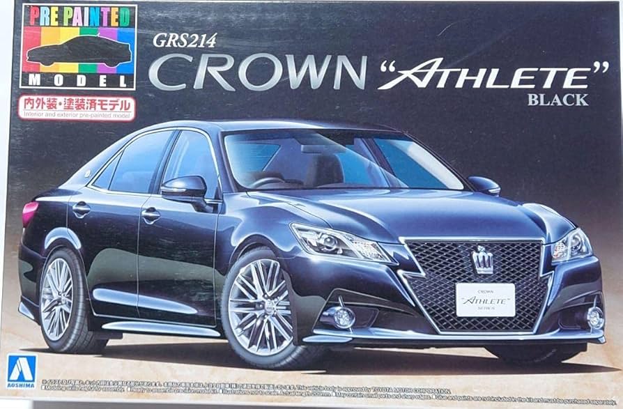 Amazon.co.jp: アオシマ 1/24 塗装済モデル クラウン アスリート 黒