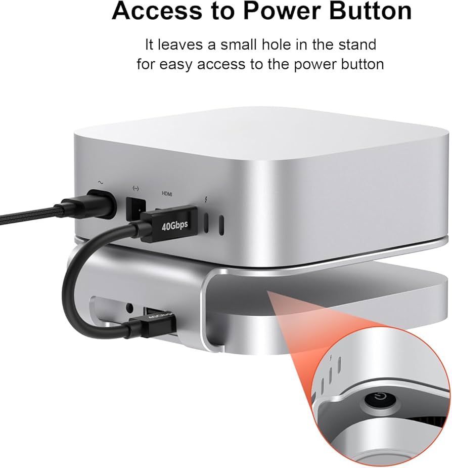 Amazon.com: Qwiizlab 40Gbps Mac mini M4/M4 Pro Stand Hub with USB4