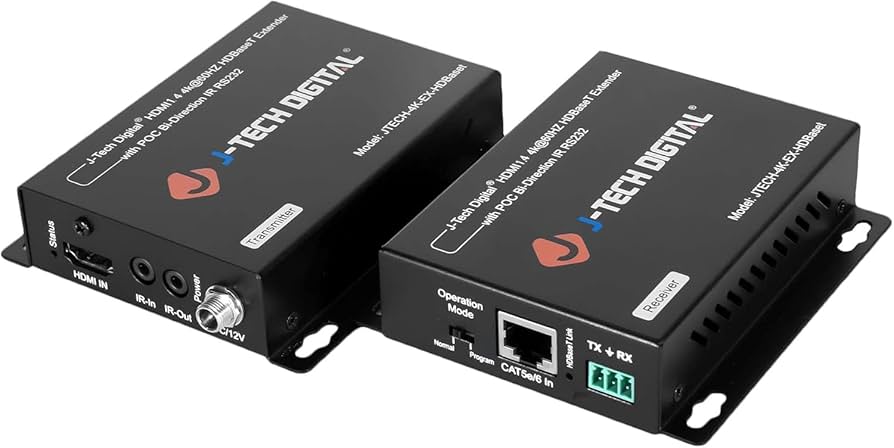 Amazon.com: J-Tech Digital 4K HDBaseT HDMI Extender Over Cat5e/6