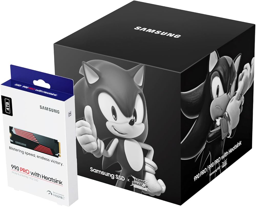 Amazon | Samsung 990 PRO ヒートシンクモデル 4TB ソニック×シャドウ
