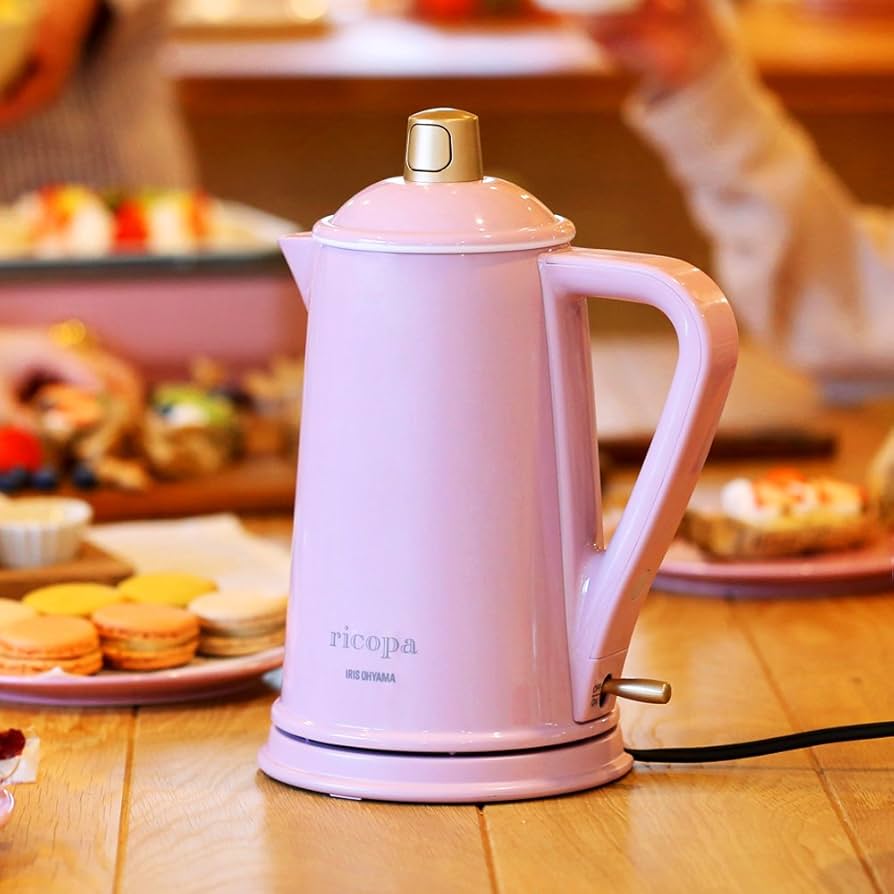 Amazon | アイリスオーヤマ 電気ケトル ricopa アッシュピンク IKE