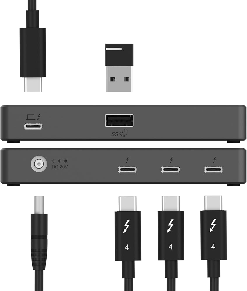 Amazon.com: SABRENT Thunderbolt 4 Hub, 60W Charging USB-C Dock for