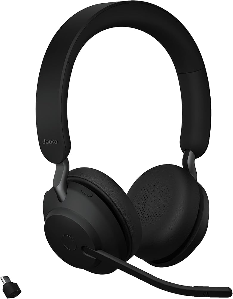Amazon.com: Jabra Evolve2 65 MS Wireless Headphones with Link380c
