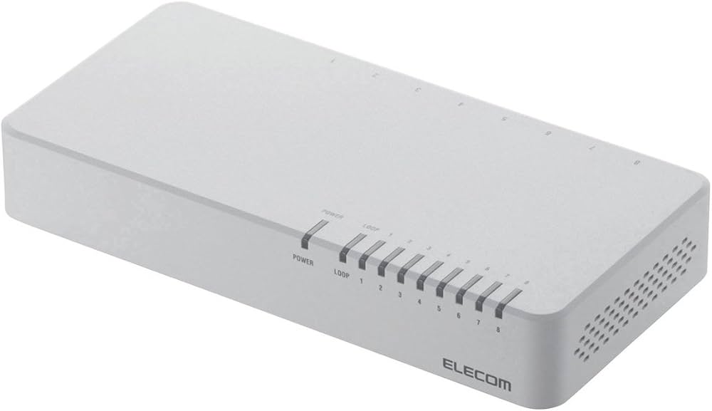 Amazon | エレコム スイッチングハブ 8ポート 10/100Mbps マグネット