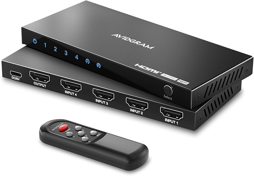 Amazon.com: HDMI 2.1 Switch 8K 60Hz 4:4:4, AVIDGRAM HDMI Switcher