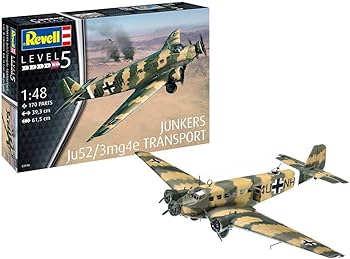 Amazon | ドイツレベル 1/48 ドイツ空軍 ユンカース Ju52/3m 輸送機