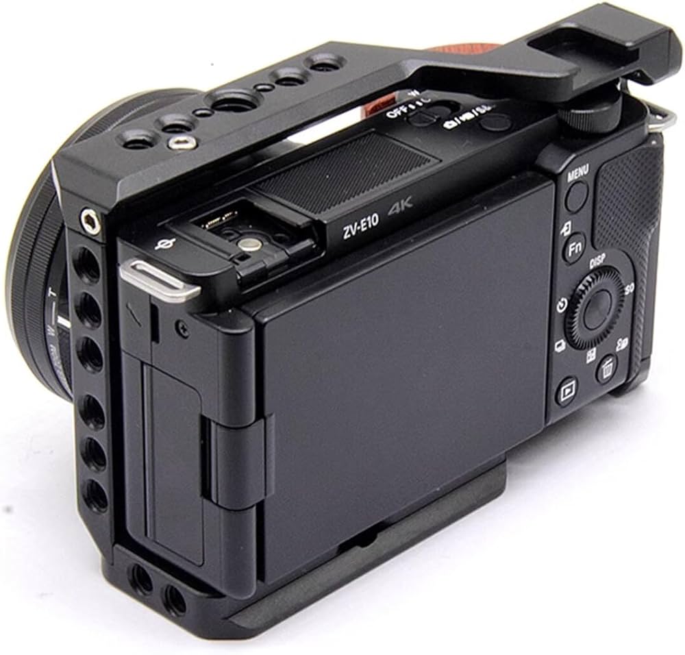 Amazon | Topcine カメラケージ Sony Alpha ZV-E10 用 木製ハンドル