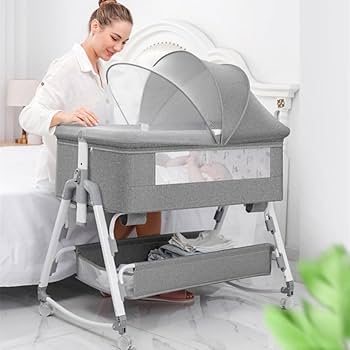 Amazon | ベビーベッド 多機能 添い寝ベッド 揺りかごに変身可能