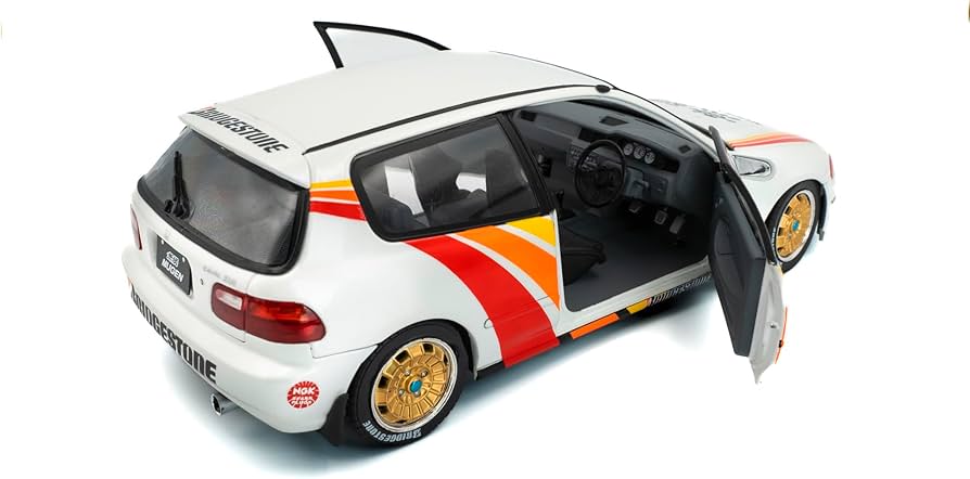 Amazon.com: Solido 1:18 Honda Civic (EG6) White : Arts, Crafts