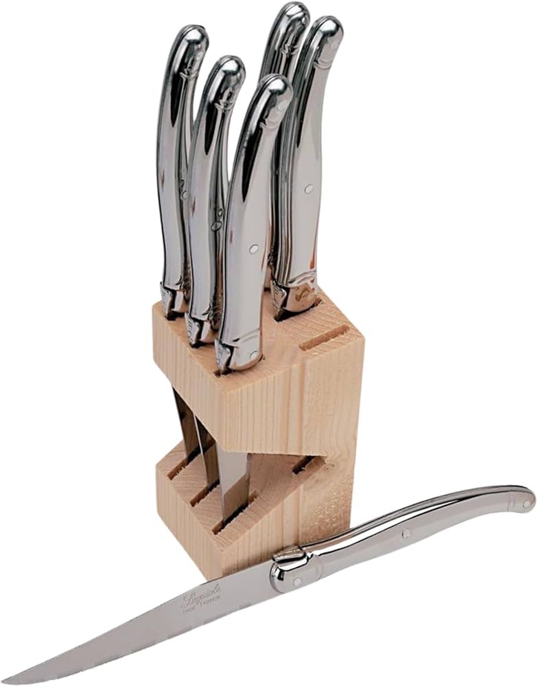 Amazon.com: Jean Dubost JD16572 6 Steak Knives In a Wooden Block