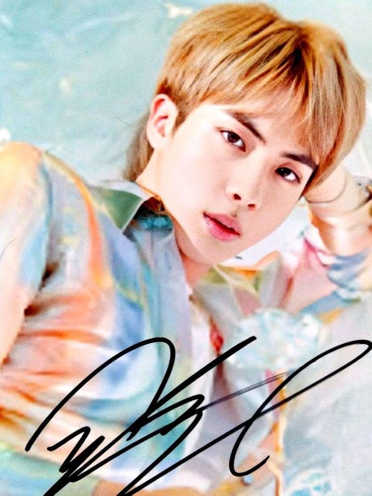 BTS JIN 直筆サイン入りCD BTS 防弾少年団JINジンサイン入りサイン写真