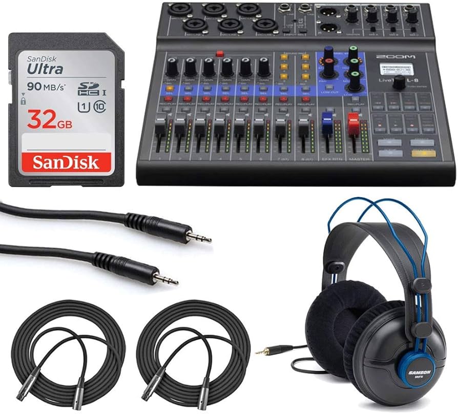 Amazon | Zoom LiveTrak L-8 ポータブル 8チャンネル デジタルミキサー